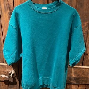 Teal Men's Short sleeve Sweatshirt
